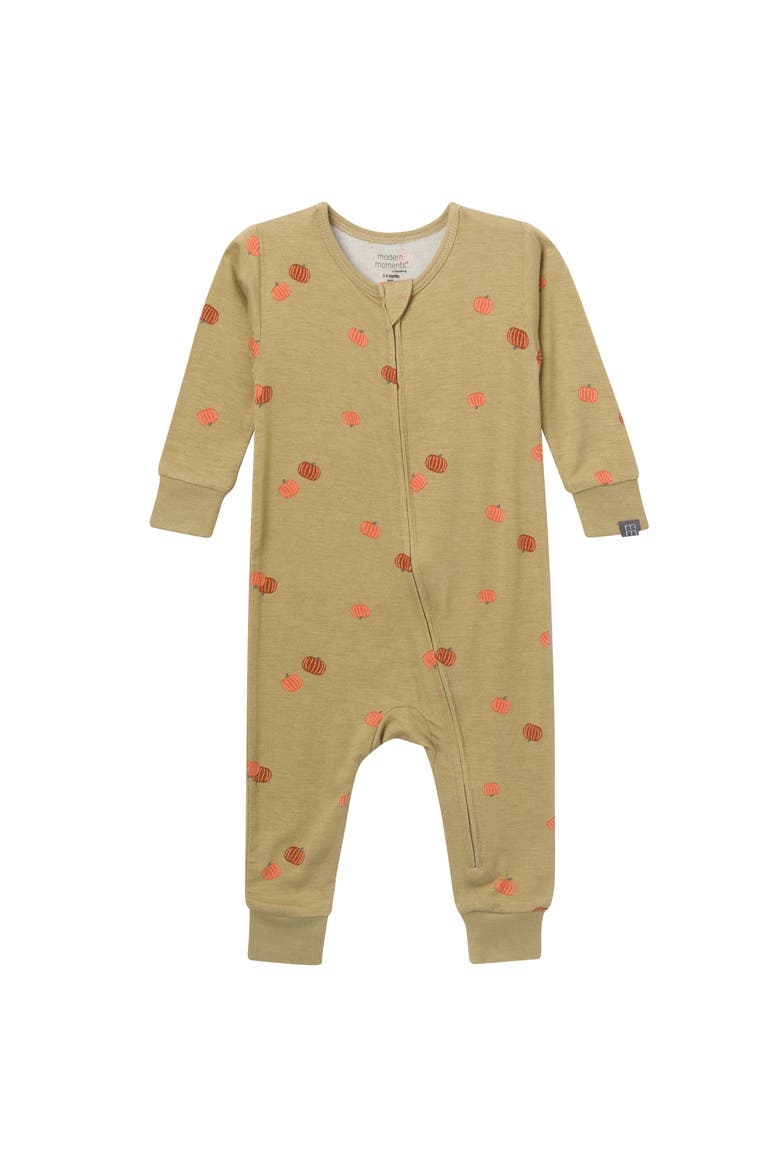 Christmas Snug Fitting Footless Pajamas, Main, color, Fall Pumpkin
