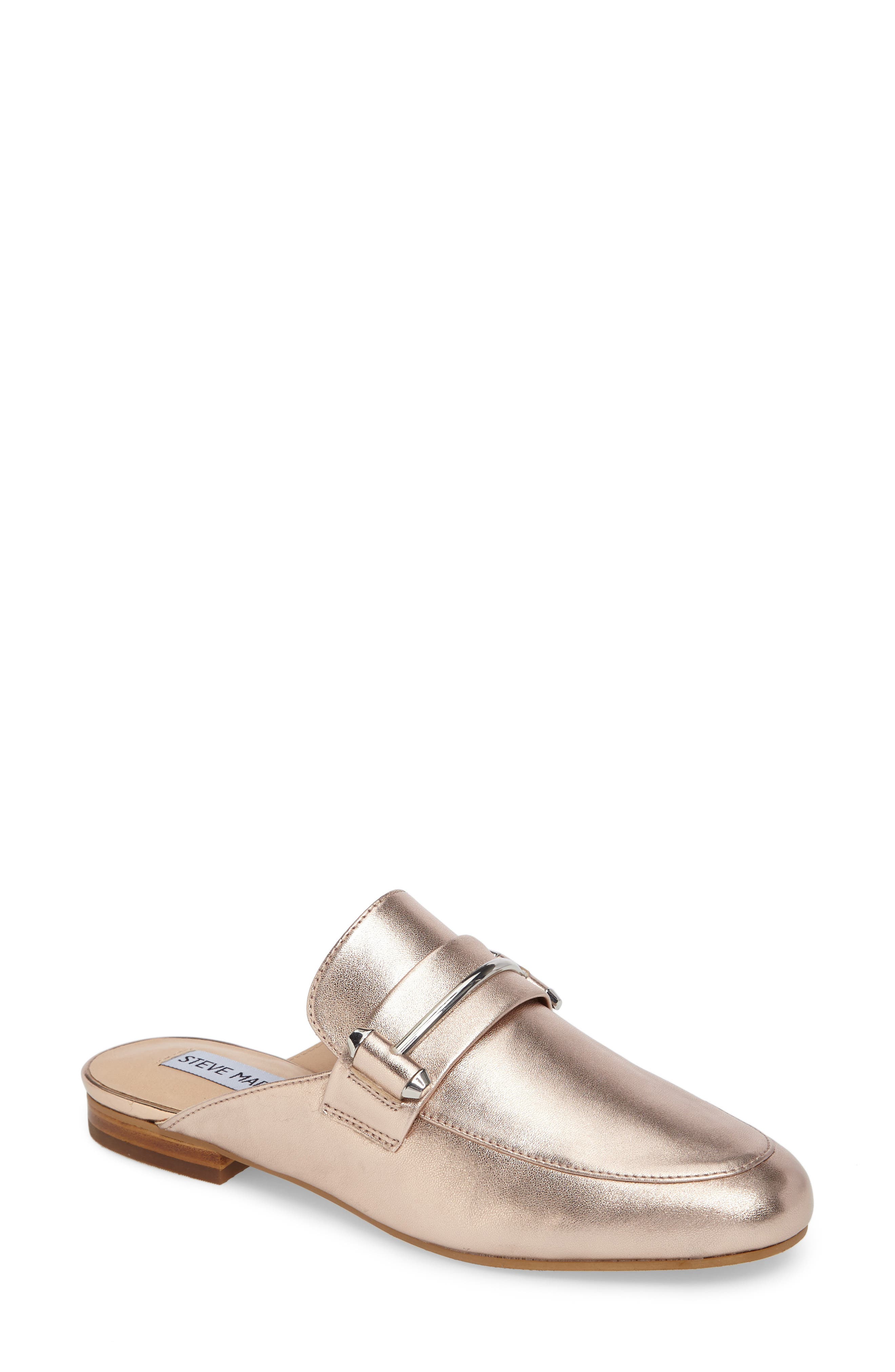 Kera Flat Loafer Mule, Main, color, ROSE GOLD