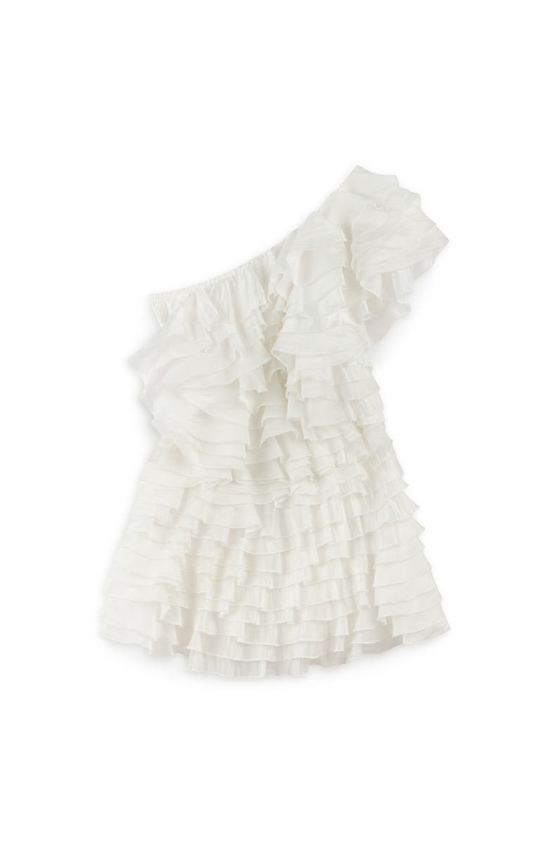 Nocturne Mini Dress with Layered Ruffle Details, Alternate, color, 