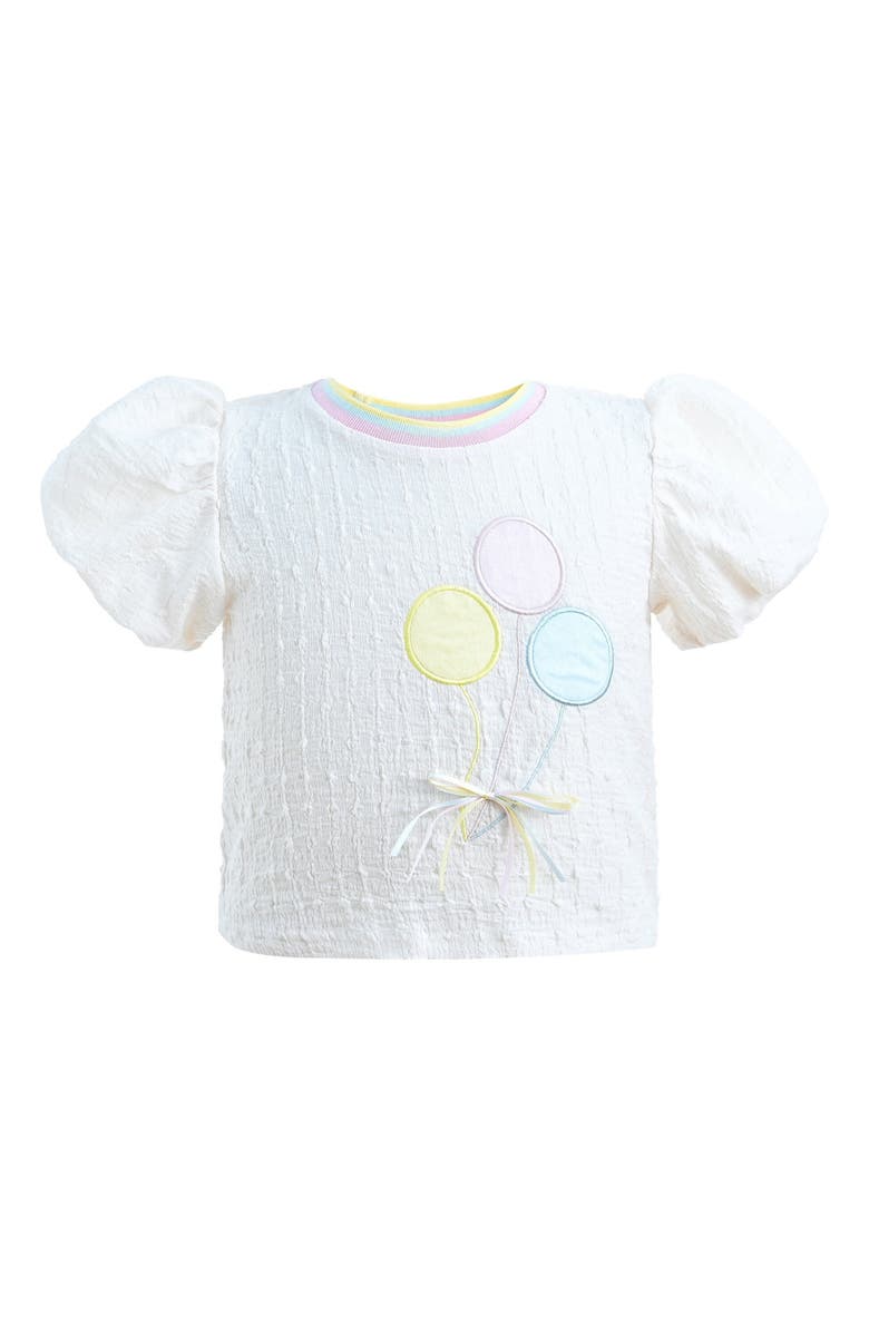 Mimi Tutu Balloon Embroidered Skirt Outfit, Alternate, color, White