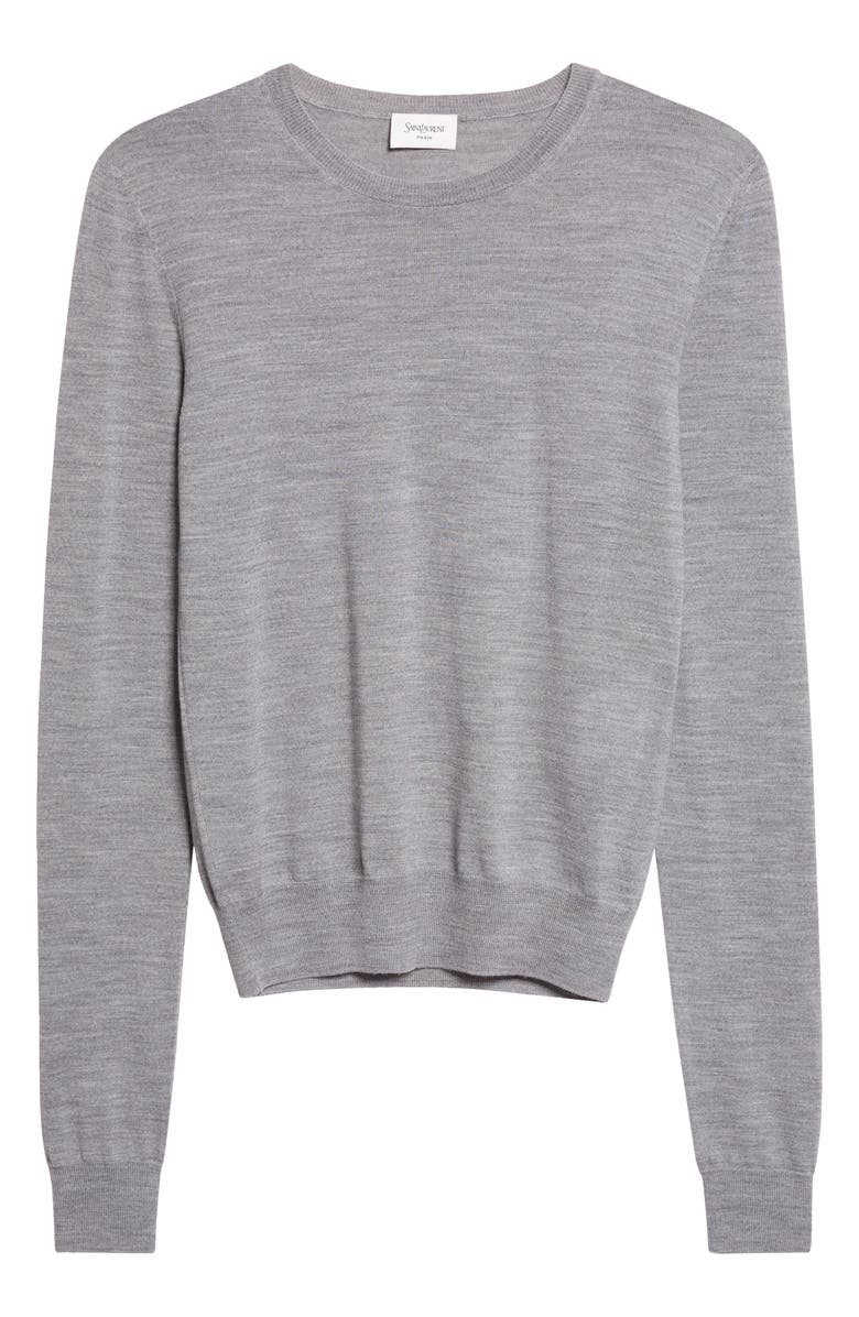 Saint Laurent Cashmere Wool Sweater, Main, color, Gris Chine