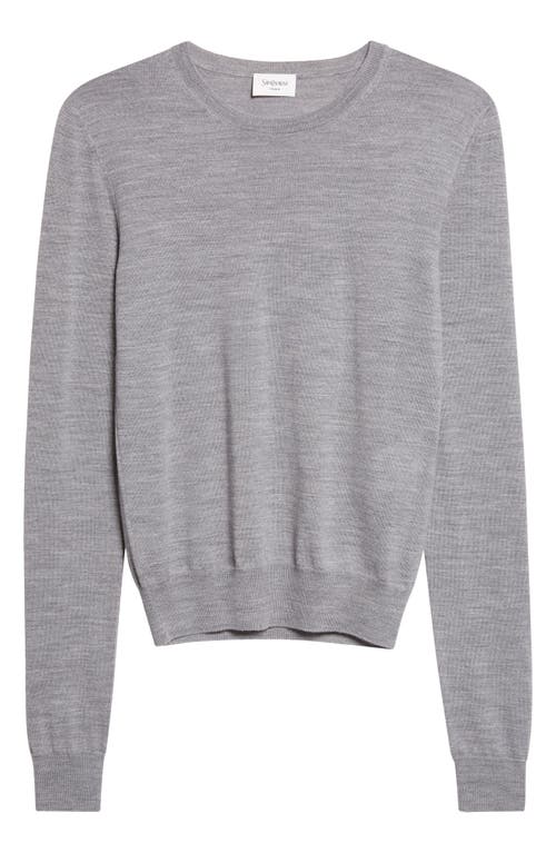 Saint Laurent Cashmere Wool Sweater In Gray