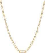 ATHRA LUXE Pavé Figaro Chain Necklace