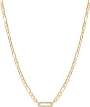 ATHRA LUXE Pavé Figaro Chain Necklace