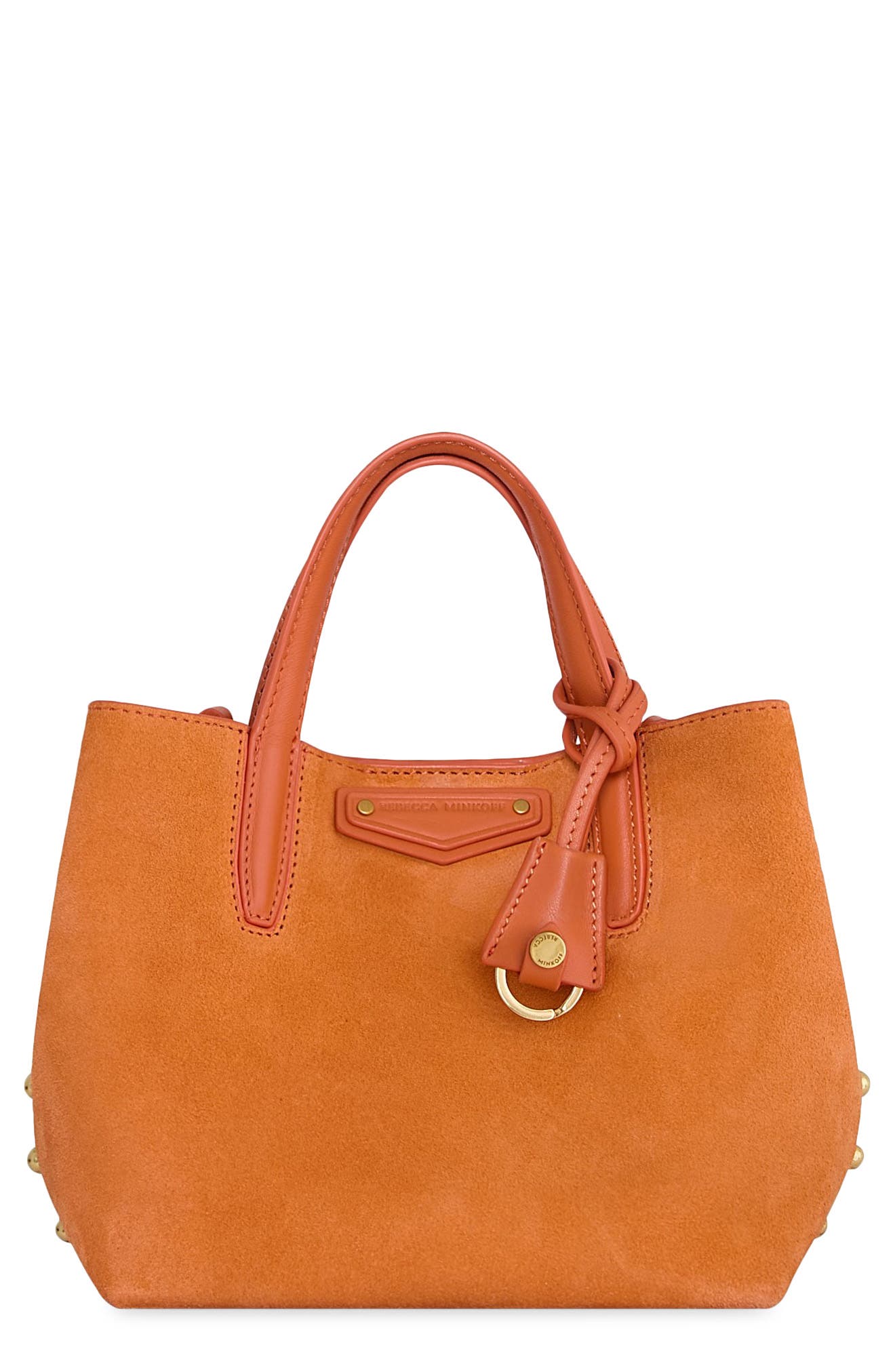 Rebecca Minkoff Small Riley Leather Tote, Main, color, Traffico