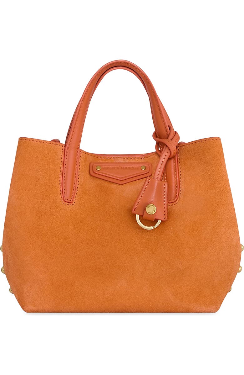 Rebecca Minkoff Small Riley Leather Tote, Main, color, Traffico