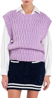 English Factory Chunky Cap Sleeve Sweater