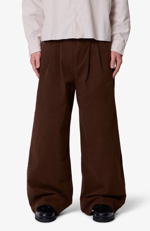 Cotton Twill Barrel Pants
