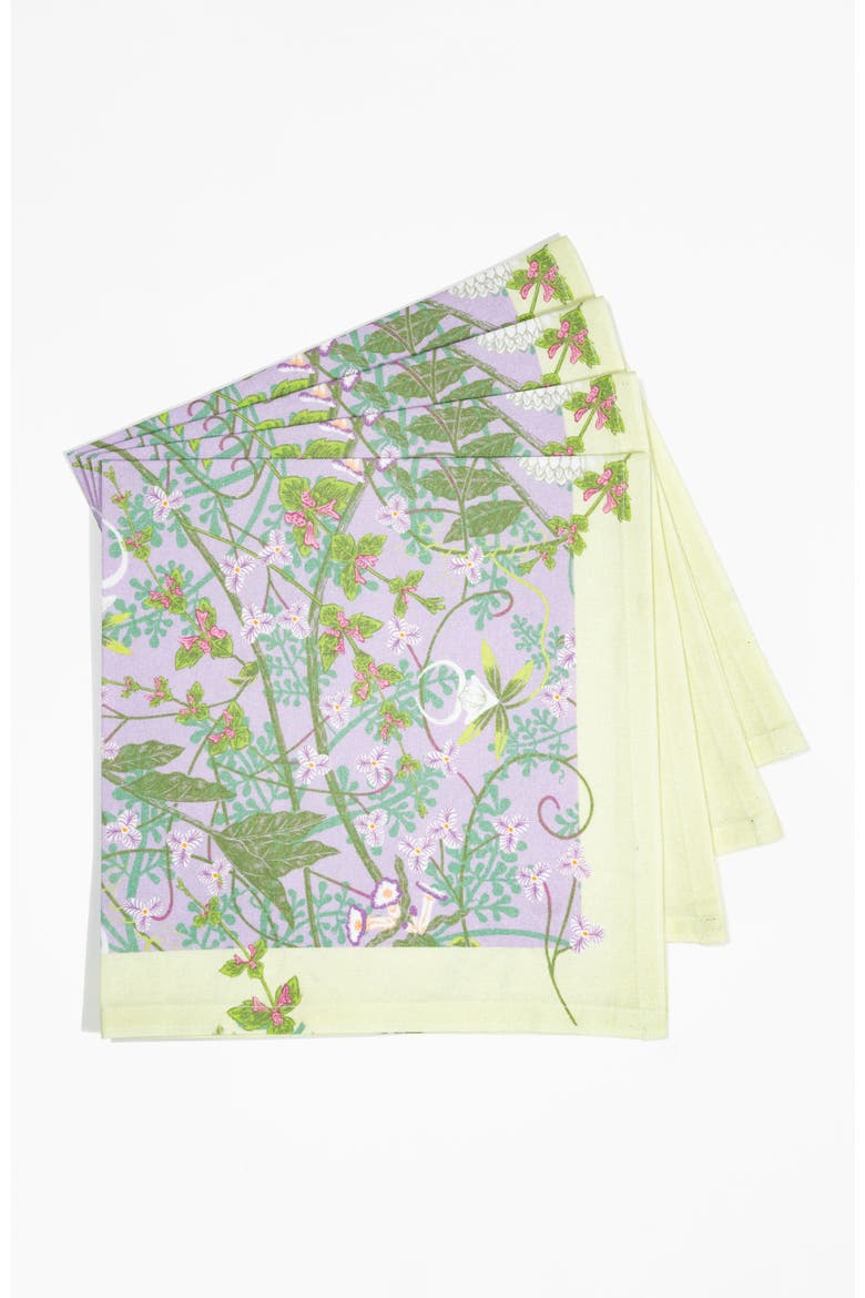 Lovescape Dinner Napkins - Set of Four, Alternate, color, Purple