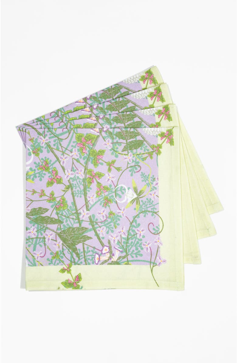 Bond & Grace Lovescape Dinner Napkins - Set of Four, Alternate, color, Purple