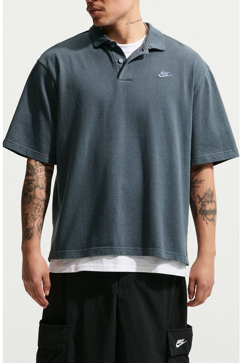 Cotton Jersey Polo, Main, color, OBSIDIAN