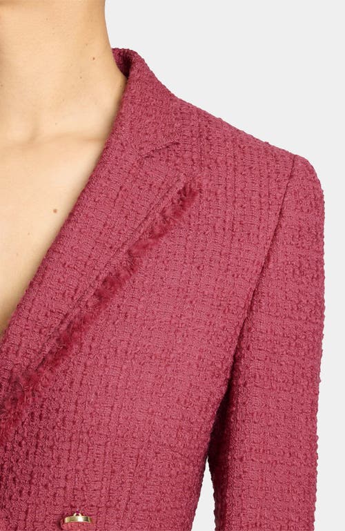 Santorelli Alaia Double-breasted Tweed Jacket In Brown