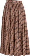 Endless Rose Snakeskin Print Pleated Midi Skirt
