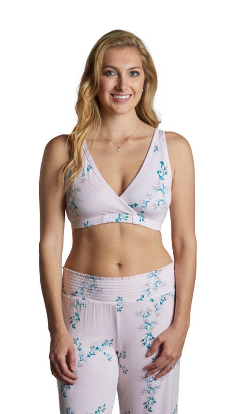 Everly Grey Paisley During & After 3-piece Maternity/nursing Sleep Bras In Multi