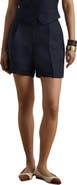 Lauren Ralph Lauren Pleated Linen Blend Twill Shorts