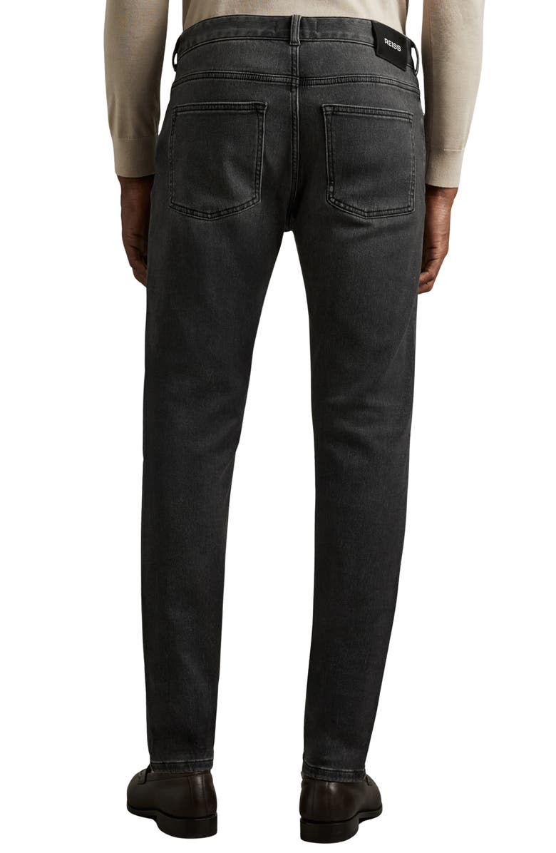 Reiss Maddison Slim Straight Leg Jeans, Alternate, color, Washed Black