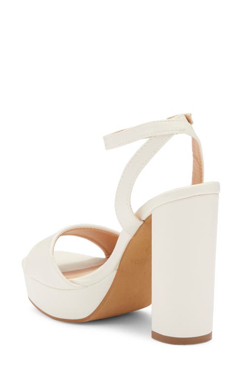 Top Guy Shoes Jane Platform Sandal In Ivory Pu