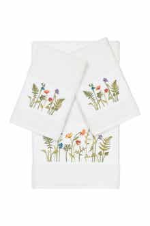 Linum Home Textiles Serenity 3-Piece Embellished Towel Set - White