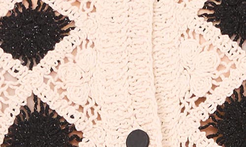 Shop Cece Cotton Crochet Sleeveless Sweater In Soft Cream