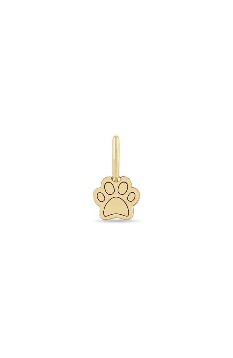 Zoë Chicco Midi Bitty Dog Paw Charm, Main, color, Yellow Gold