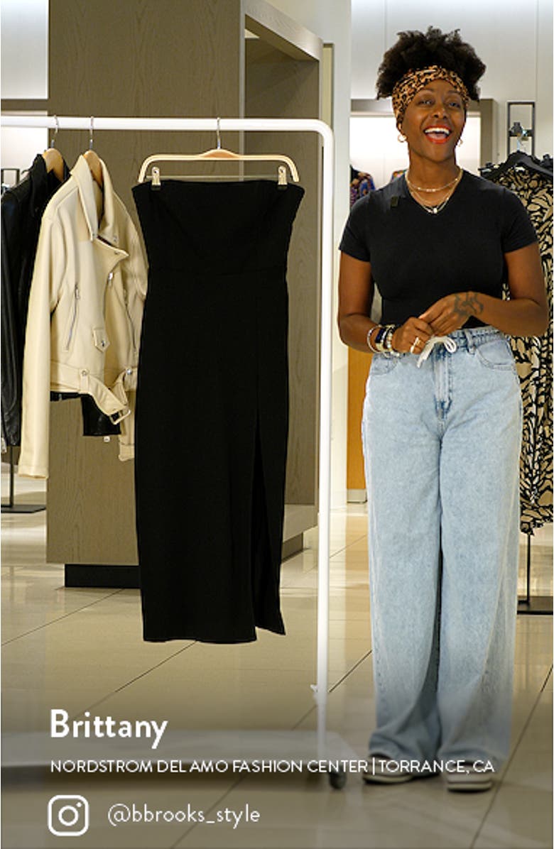 Mandy Strapless Midi Dress, sales video thumbnail