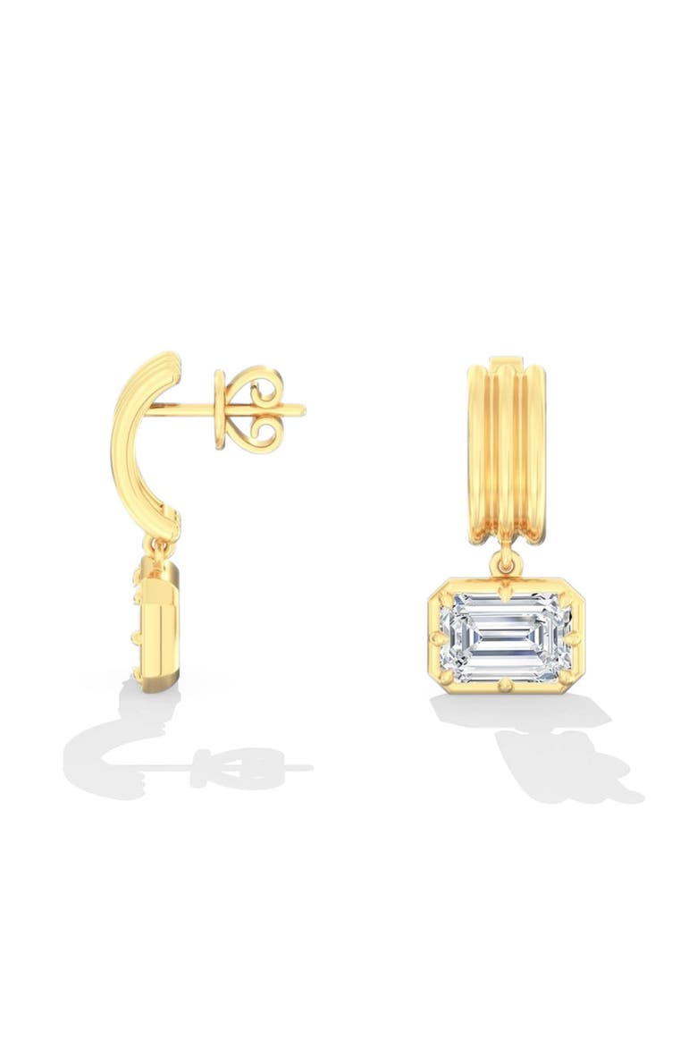 Emerald Aura Drop Lab Diamond in 14K Gold, Alternate, color, 4.00CTW