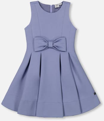 Deux par Deux Little Girl's Neoprene Bow Dress Old Blue Nordstrom