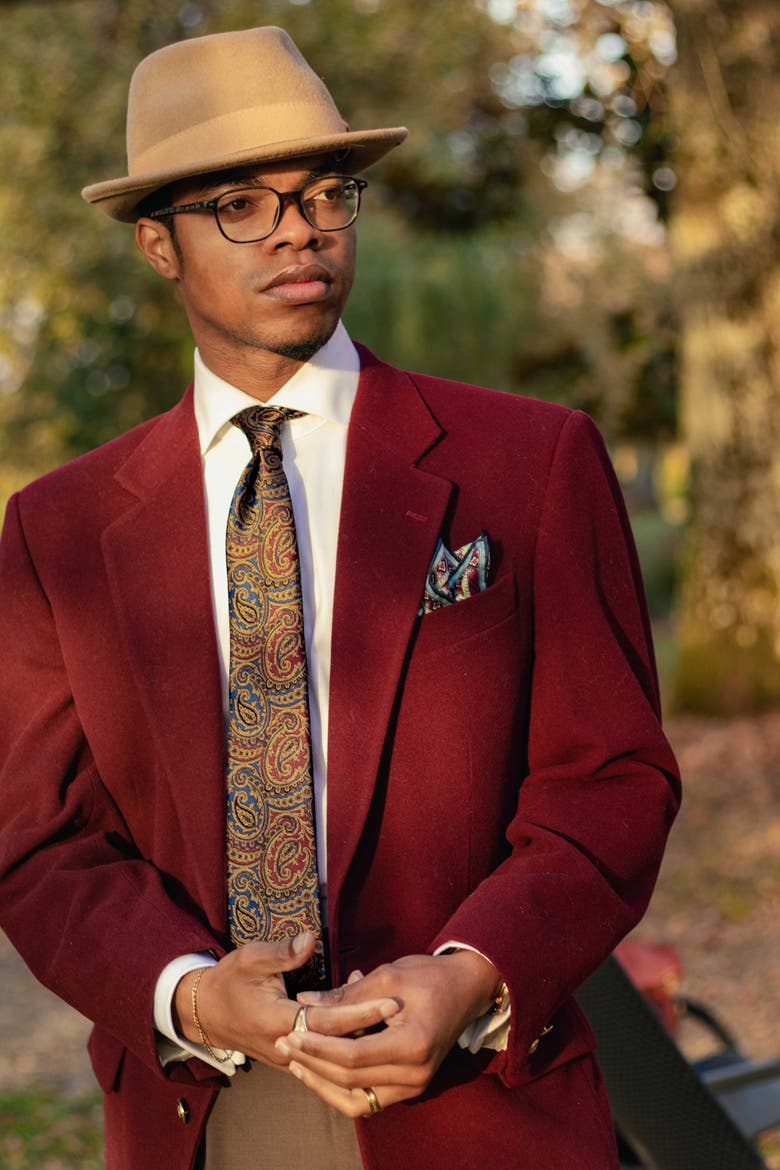 San Carlo - Extra Long Silk Jacquard Tie for Men, Alternate, color, Sapphire and Ruby