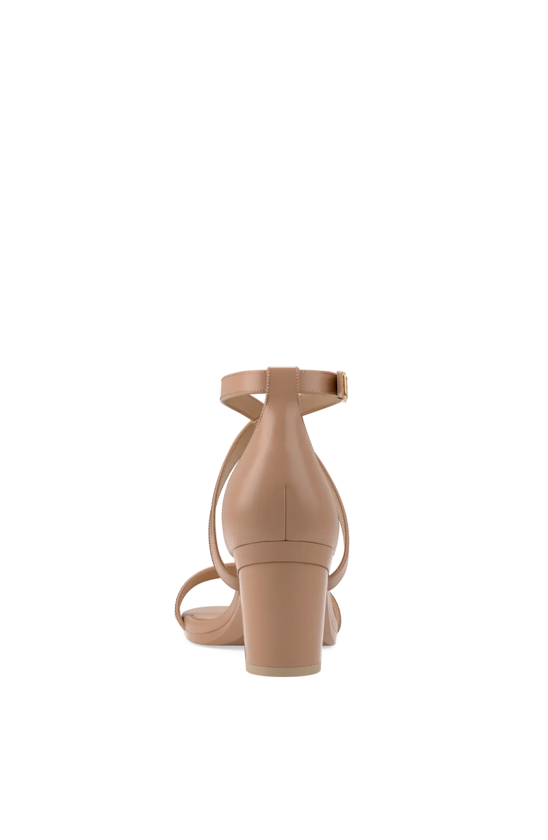 Pashion Footwear The Sandal 3" Block Convertible Heel, Alternate, color, Latte Leather