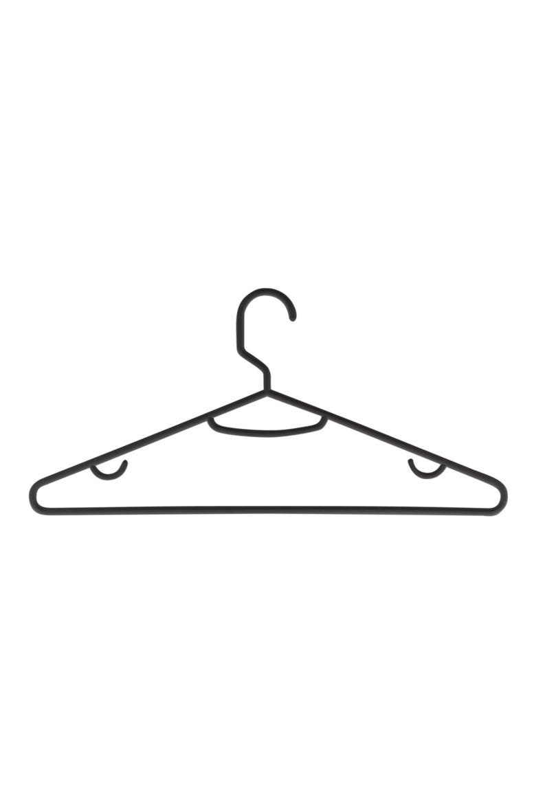 Recycled Plastic Black Hangers - Pack of 60, Main, color, BLACK