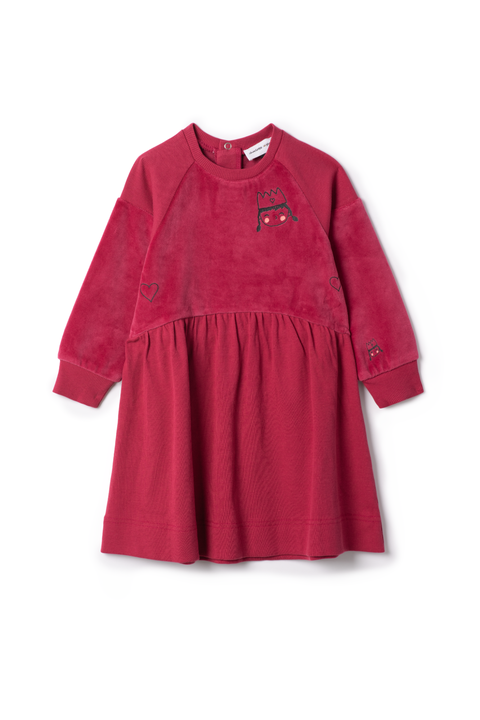 Cotton Velour Princess Print Dress (Toddler, Little Kid & Big Kid)