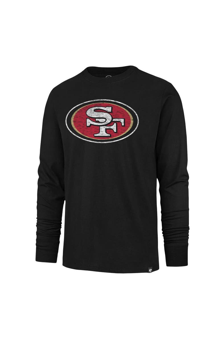 '47 Men's '47 Black San Francisco 49ers Premier Franklin Long Sleeve T-Shirt, Alternate, color, 