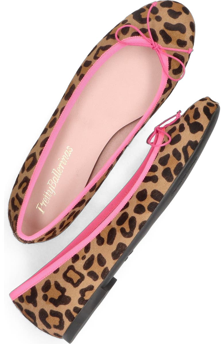 Pretty Ballerinas Round Toe Leopard Ballet Flat, Alternate, color, Black