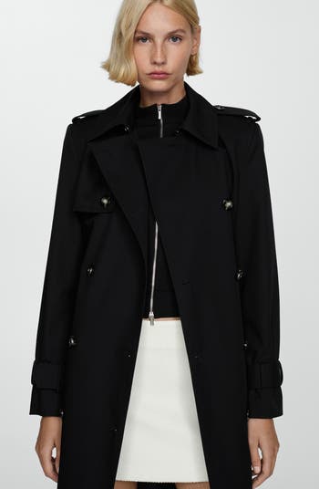 Double Breasted Cotton Trench Coat