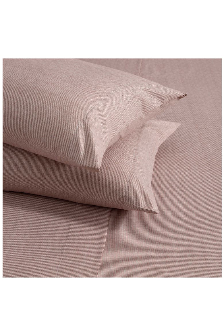 Haze Grid Microfiber Sheet Set, Alternate, color, DUSTY ROSE