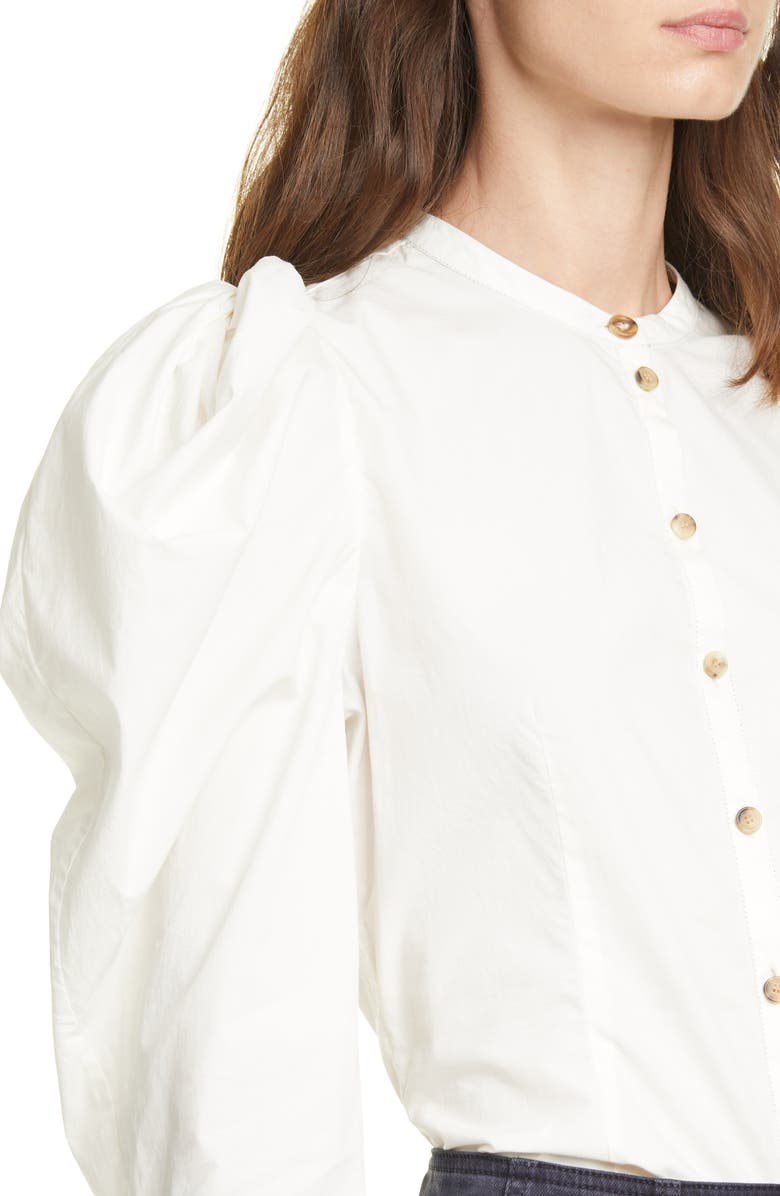 Ulla Johnson Willa Puff Sleeve Cotton Blouse, Alternate, color,