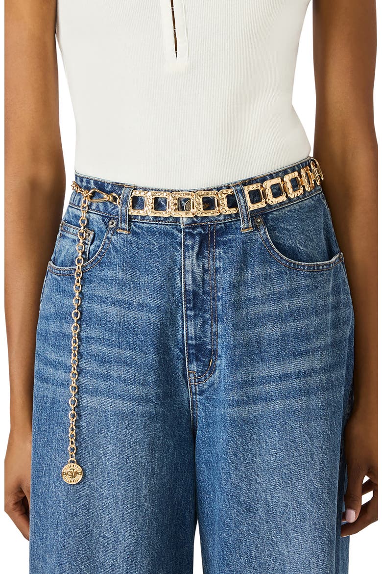 Square Ring Chain Belt, Alternate, color, GOLD