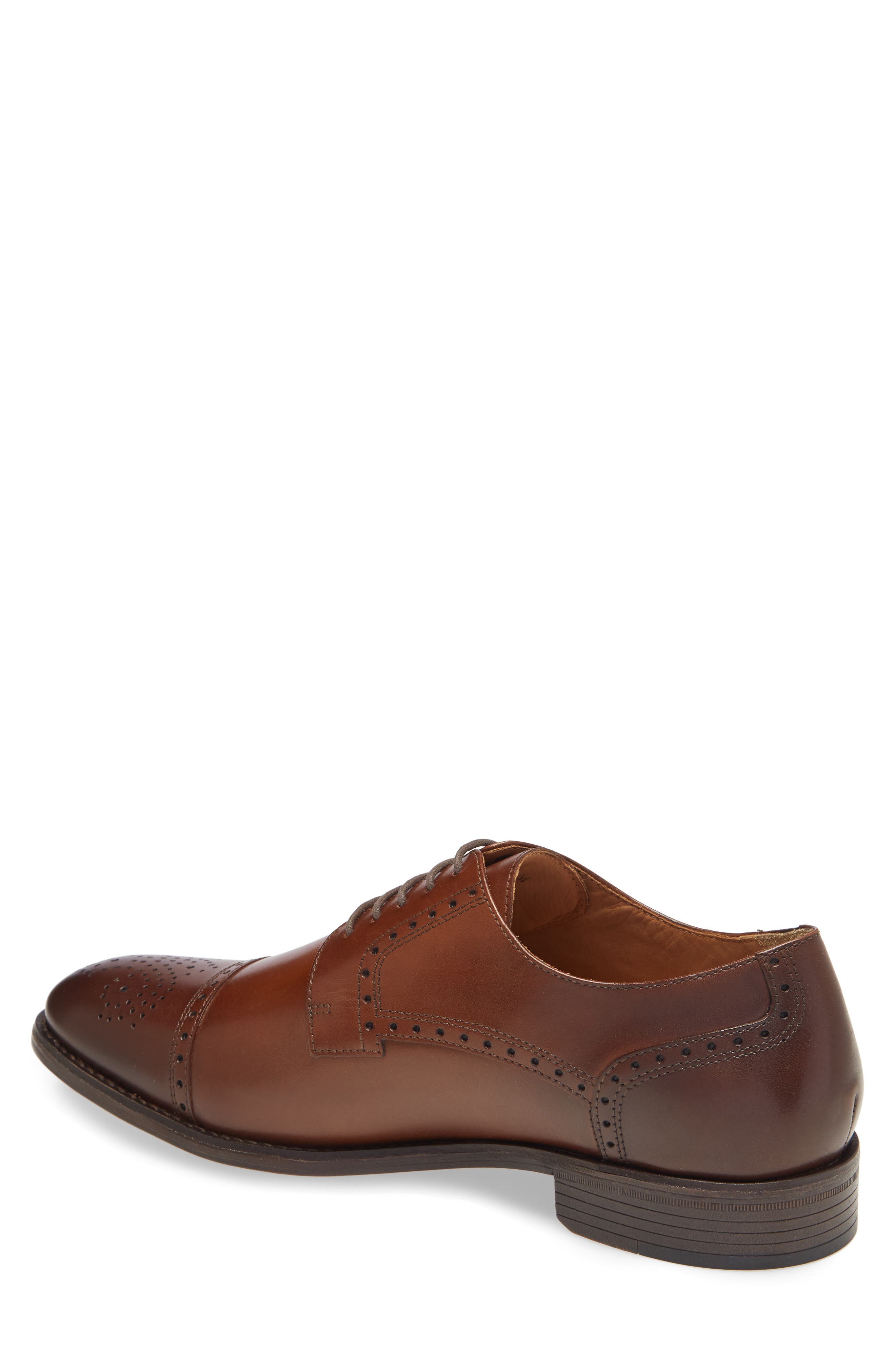 Johnston & Murphy Lewis Cap Toe Derby, Alternate, color, Tan