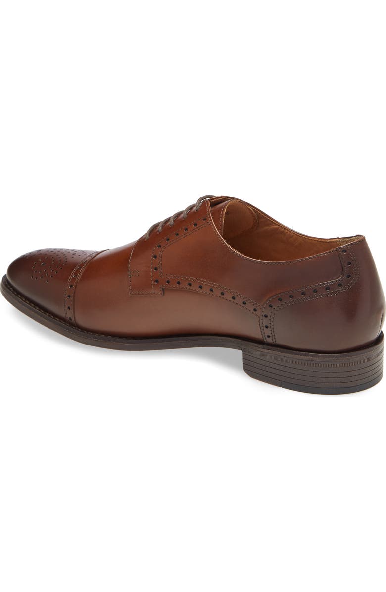 Johnston & Murphy Lewis Cap Toe Derby, Alternate, color, Tan