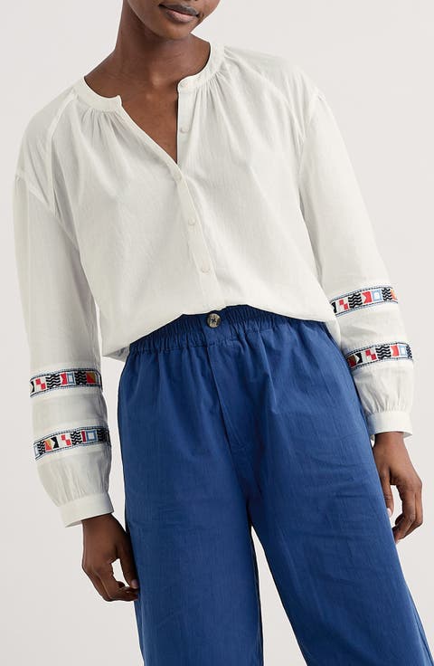 Weaving Sea Organic Cotton Peasant Shirt