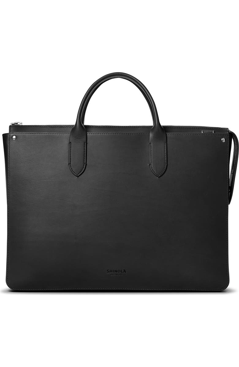Shinola The Slim Traveler Leather Briefcase, Alternate, color,