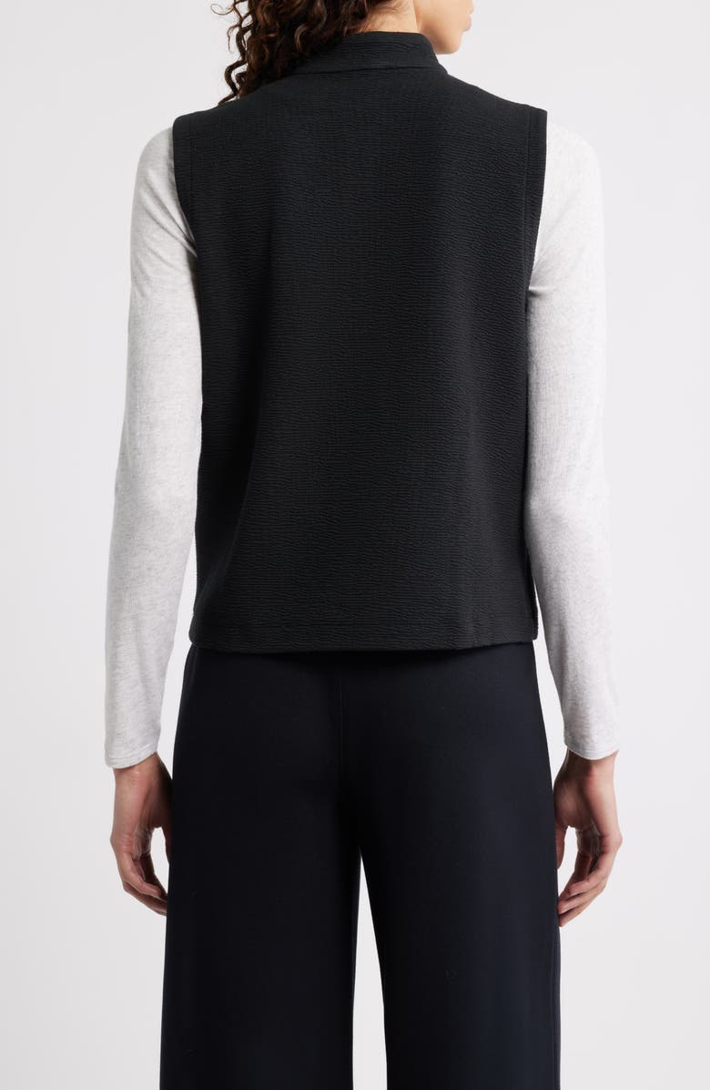 Eileen Fisher Organic Cotton Blend Vest, Alternate, color, Black