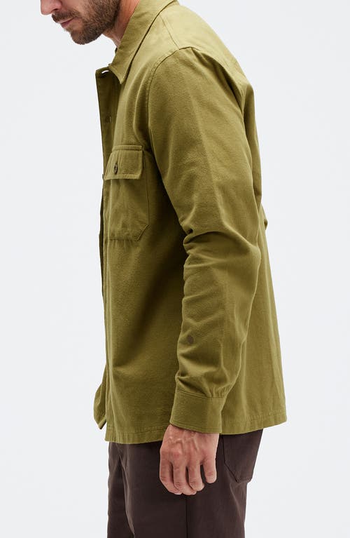 Stance Lowell Cotton Flannel Button-up Shirt In Green