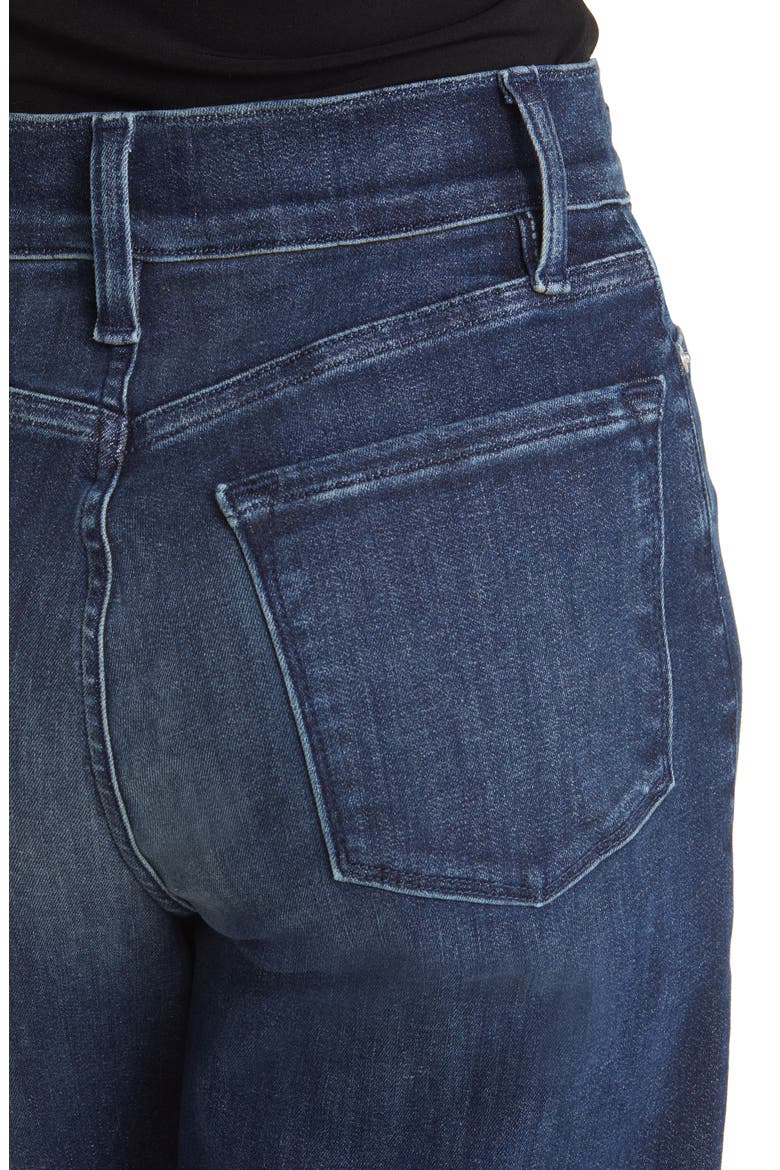 Le Palazzo Raw Hem High Waist Crop Wide Leg Jeans, Alternate, color, NAPLES