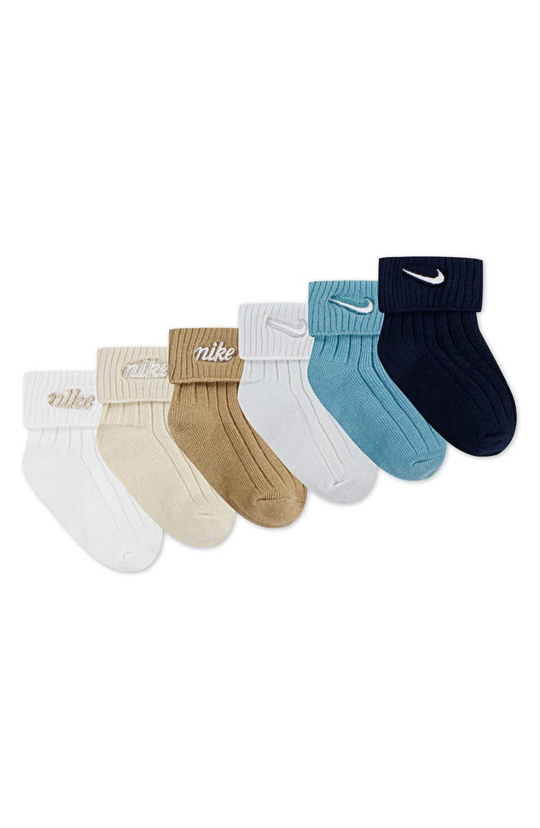 Nike 6-Pack Lightweight Ankle Socks, Alternate, color, Sail