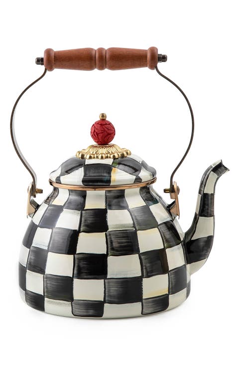 Check Enameled Steel 2-Quart Tea Kettle