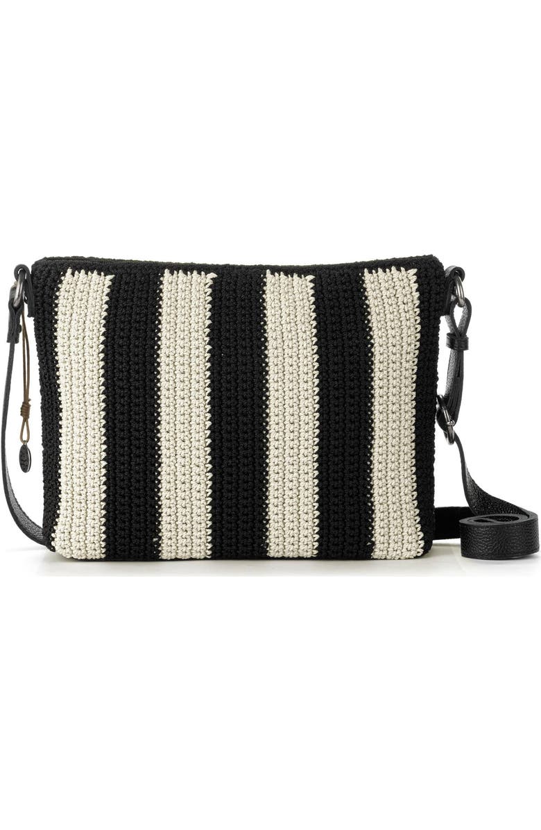 The Sak Melrose Crossbody Leather Bag, Alternate, color, Black Stripe
