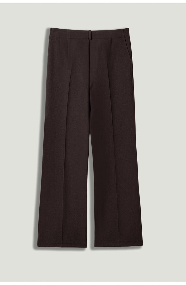 Nocturne Classic Mid-Rise Tailored Pants, Alternate, color, Dark Brown