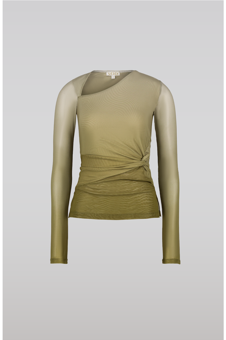 Gradient Mesh Top, Main, color, Olive Green Gradient