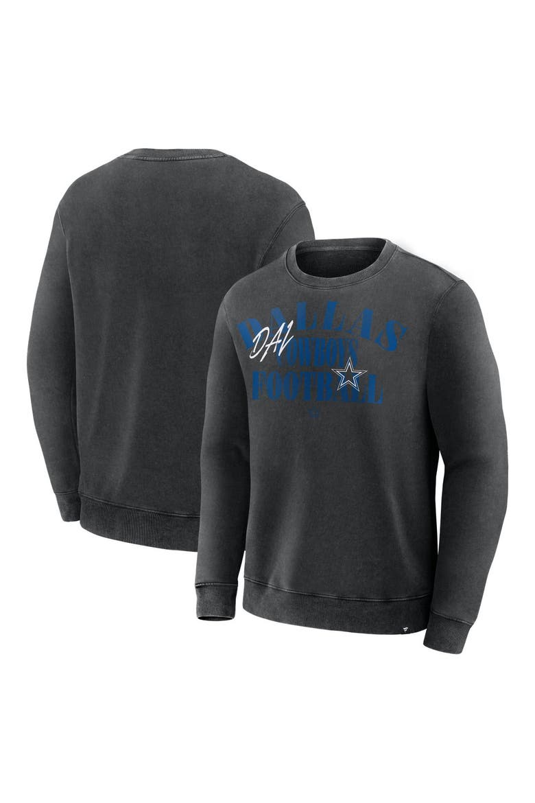 Men's Fanatics Black Dallas Cowboys Halftime Lead Relaxed Heavyweight French Terry Sweatshirt, Main, color, Black